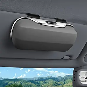 Universal Car Sun Visor Accessories Organizer Box, Multi-Functional Sunglasses Eyeglass Holder, Car Interior Parts Protection Case, Compact Size, Car Organization Supplies