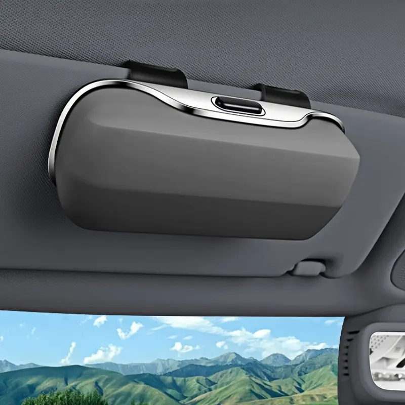 Universal Car Sun Visor Accessories Organizer Box, Multi-Functional Sunglasses Eyeglass Holder, Car Interior Parts Protection Case, Compact Size, Car Organization Supplies
