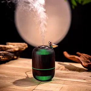 280ML Capacity Essential Oil Ultrasonic Diffuser, USB Powered Aroma Diffuser with Colorful Atmosphere Lamp, Home Humidifier