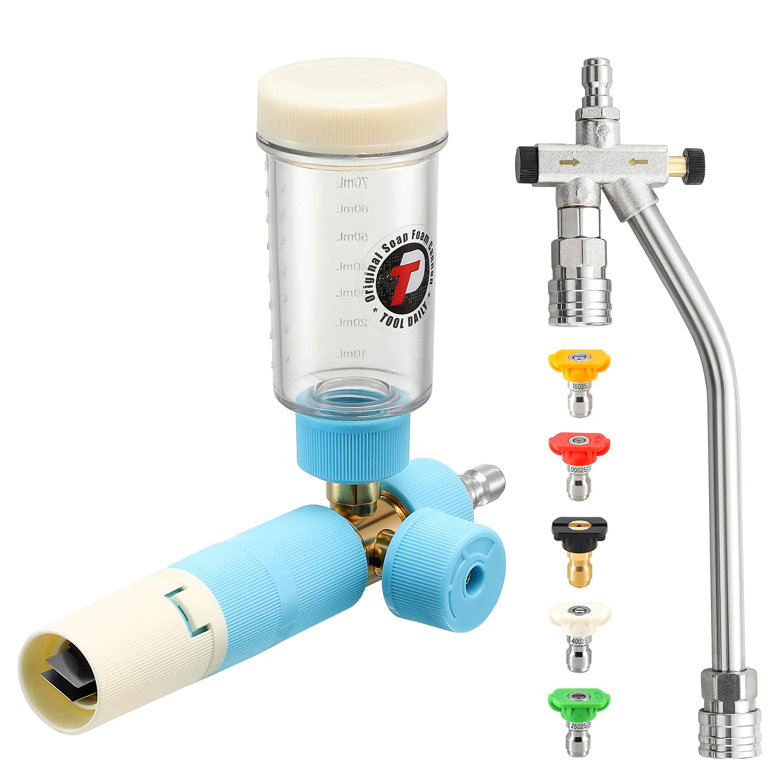 Blue & Dual Connector & 5 Nozzles