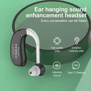 Adult invisible hearing amplifier, 24+96 hours running time, noise reduction, natural sound, ergonomic design, USB charging.