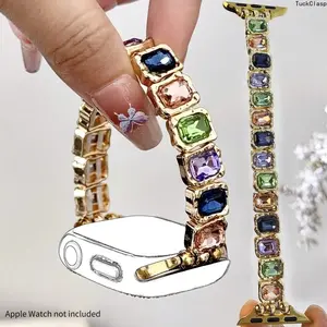 Luxury Sparkling Rhinestone Watch Band Compatible with Apple Watch, Elegant Bracelet Strap Compatible with Apple Watch Series 1–11, High-Quality Bling Accessory for Party, Holiday & Everyday Wear, Smartwatch