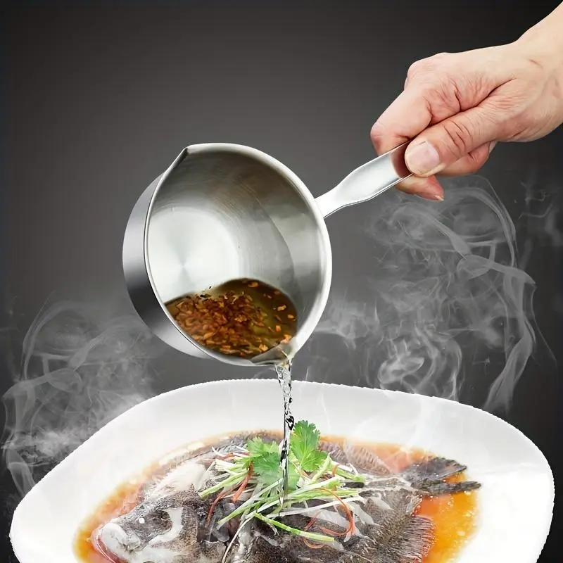 Small Melting Pot, Stainless Steel Butter Melting Pot, Chocolate Warmer Pot, Double Boiler Pot, for Oil Heating, for Gas Stovetop and Induction Cooker, Kitchen Utensils, Kitchen Gadgets, Kitchen Accessories