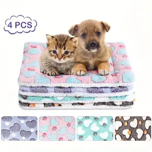 4 Pcs 12.6*9.8inch Dog Bed Pillow Pad Waterproof Guinea Pig Bedding Winter Plush Guinea Pig Cage Liner Soft Dog and Cat Mattress Reversible Comfort Animal Pee Mat Hamster Mattress Washable Rabbit (Heart Shape, 13 X 10 Inches)