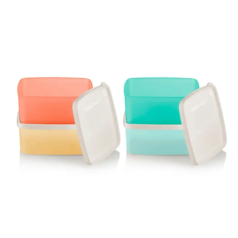 Tupperware Square Round Small Containers | 16 Ounce | Set of Four by Tupperware