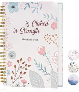Christian Journals for Women - Spiral Bible Notebook for Her| Prayer & Bible Journaling for Women, Cute Floral Writing Church Notes Notebook & Inspirational Religious Gift for Christians