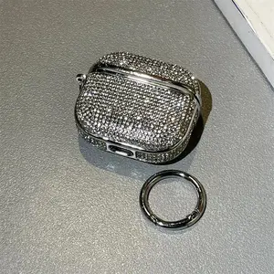 Rhinestone Decorated Earphone Case, Fashionable Earphone Protector Cover, Earphone Protective Case Compatible with AirPods, Headset