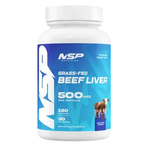 NSP Nutrition GrassFed Beef Liver Capsules | 5000mg per serving | Dessicated Beef Liver | No Aftertaste