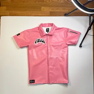 Velli Leather Kelger Shirt “Pink”