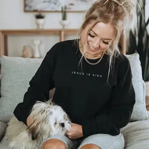 Jesus Is King Sweatshirt, Minimalist Christian Crewneck, Faith-Based Streetwear, Jesus Lover Pullover, Christian Gift for Women
