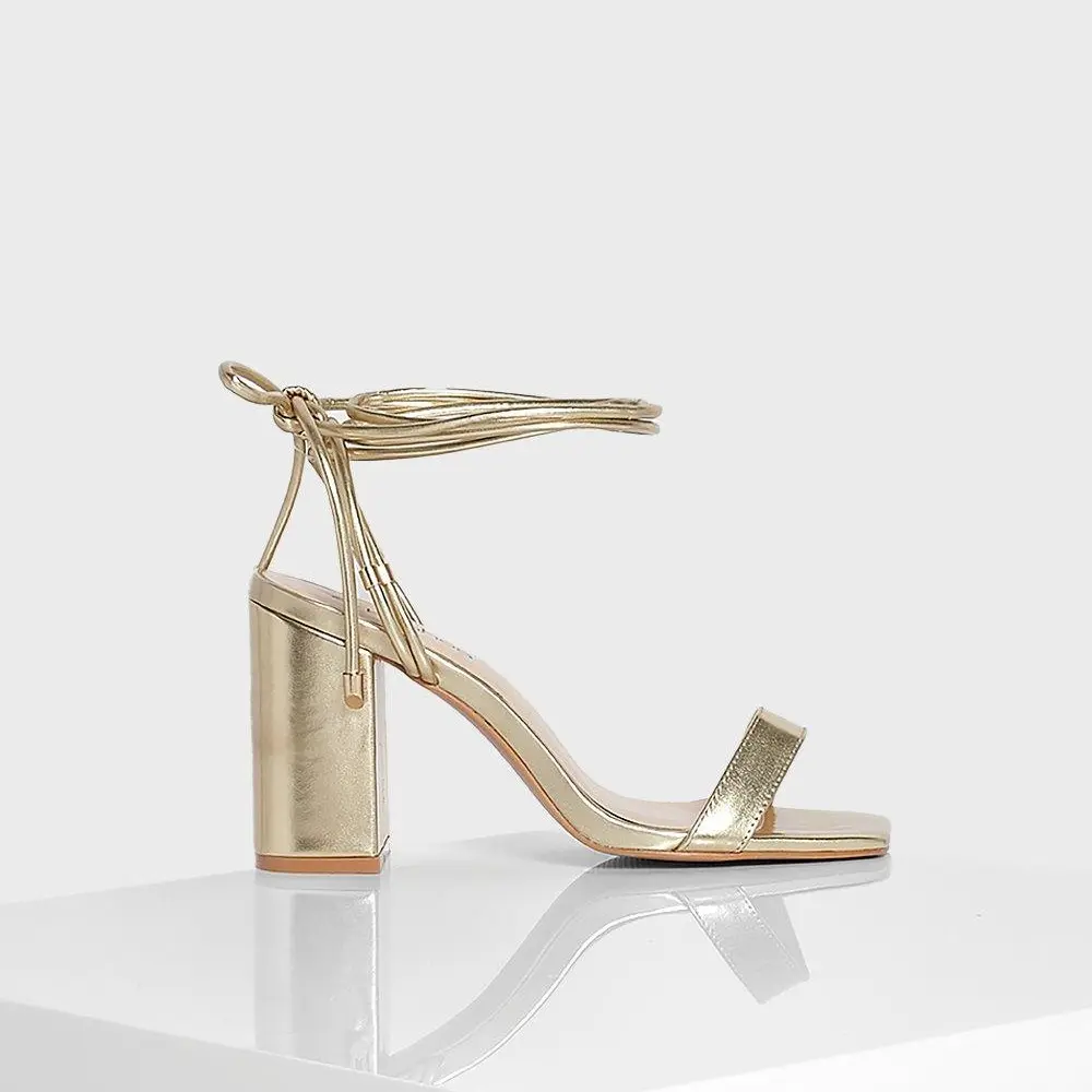 ANKLE WRAP TWO PART BLOCK HEELS ANKLE WRAP TWO PART BLOCK HEELS