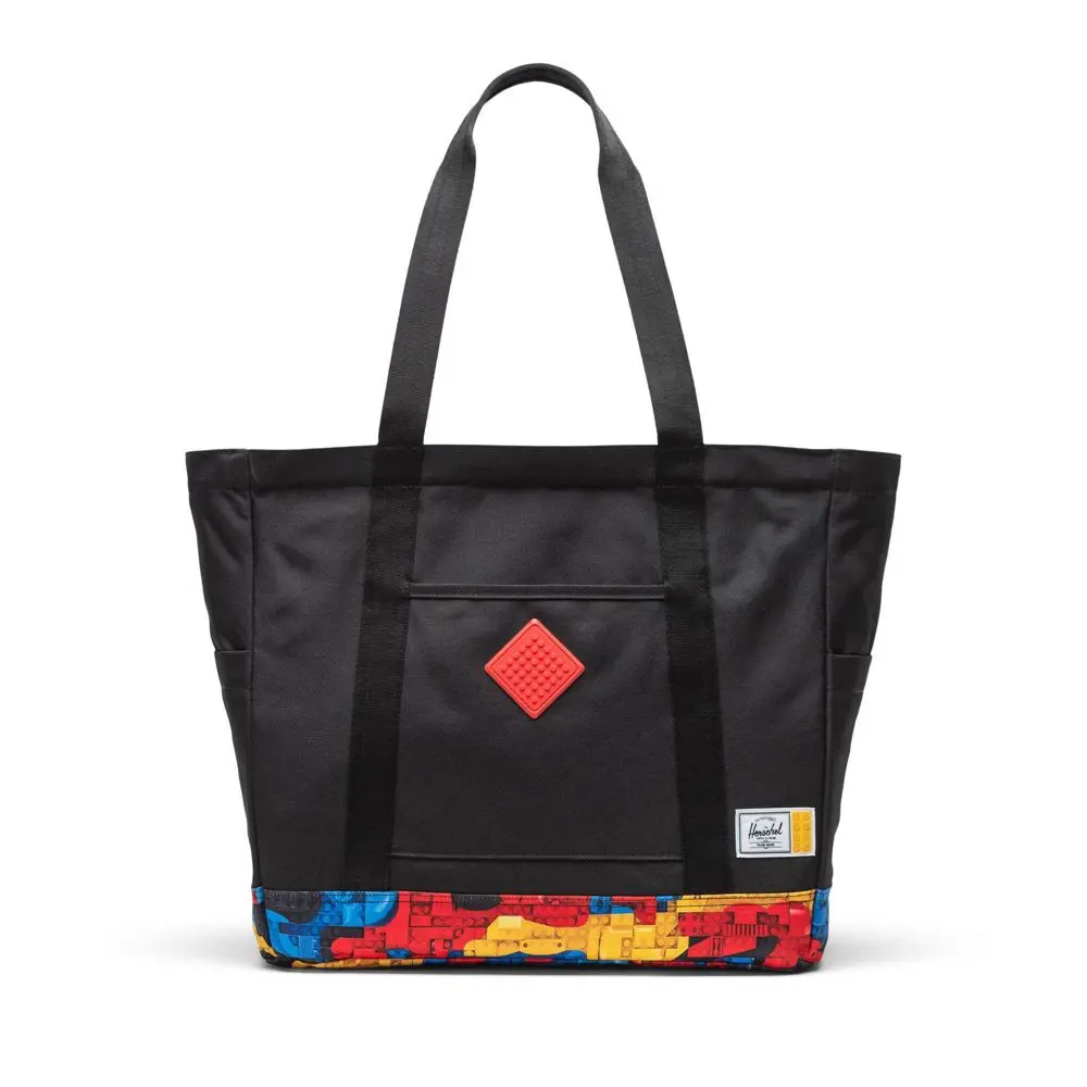 Women's Herschel Supply Co. x LEGO Abstract Bricks Heritage Laptop Tote Bag - Large Work Tote with Bottle Pockets, Double Straps, Fleece Laptop Pad (Fits Up to 16" Device)