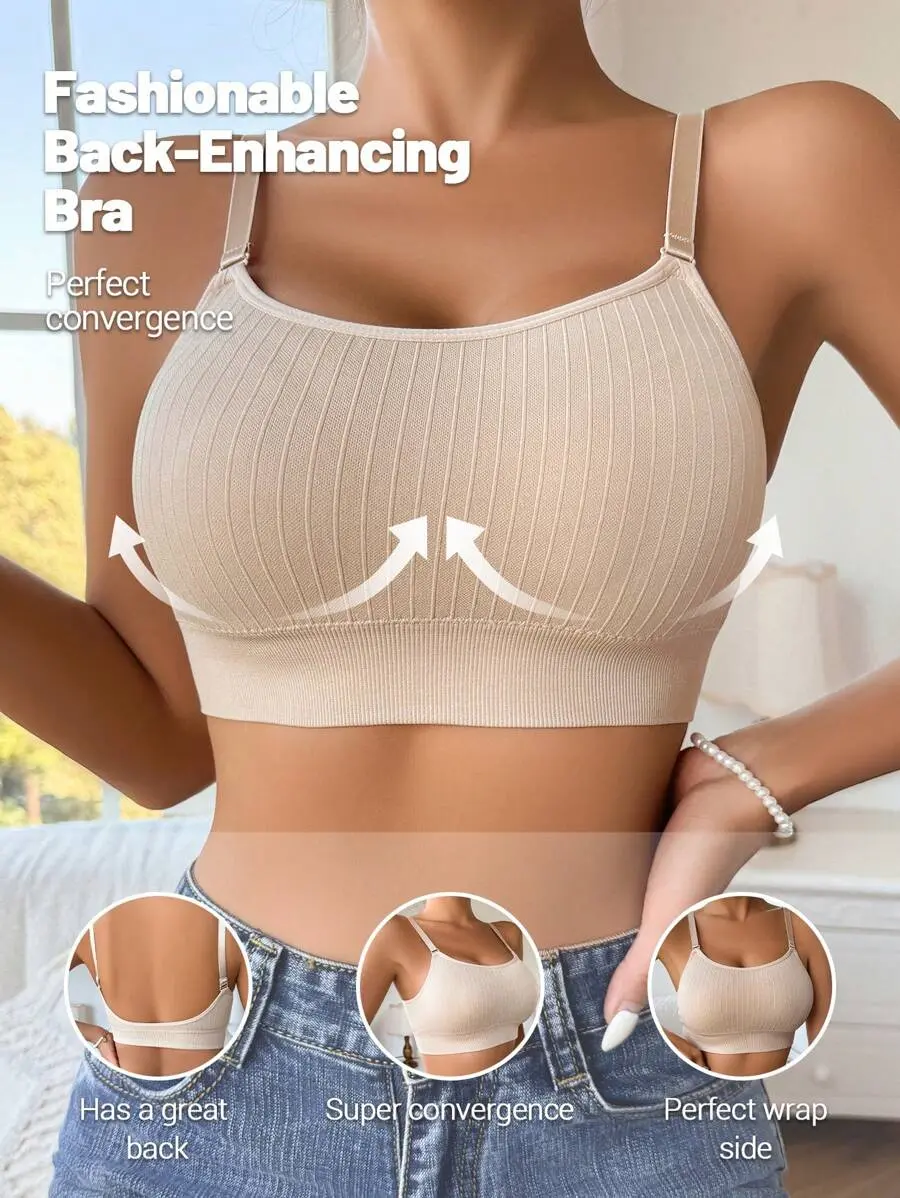 Women's, Underwire Free, Deep U-Neck, Backless Comfort Bra