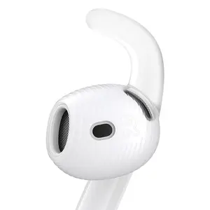 Gcioii 3 Pairs for AirPods 4 Ear Hooks Covers [Added Storage Pouch] Anti-Slip Accessories Compatible with Apple AirPods 4th Generation (Translucent)