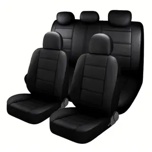 For Toyota Corolla S,SE,XSE 2014 2015 2016 2017 2018 2019 2020 2023 Car 5 Seat Covers Front Rear Pad Mat Cushion PU Leather Full Set Protector - Black