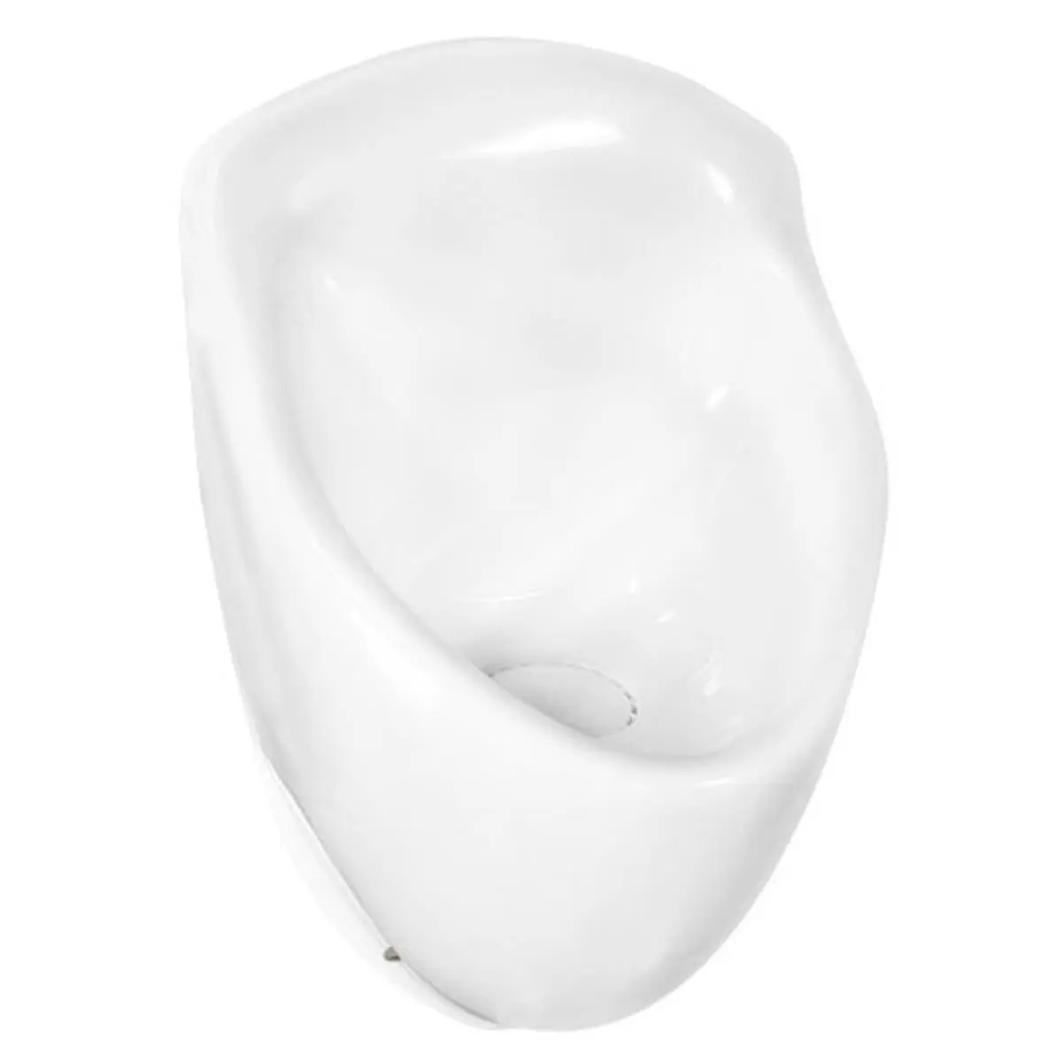 212 MAIN Anza Model Waterless No-Flush Urinal - 16 in. W,14.0 in. D,27.75 in. L, Wall Mount, Closed Base, Press-Fit, Hidden Push-to-Drain Wall Drain, Easy-Clean Bathroom Fixture Accessory, Accessories Push-To-Drain Bathroom Fixture, Drain Feature Bathroom