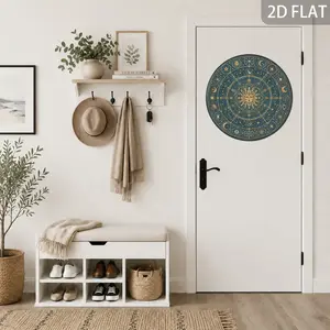 Self-Adhesive Round Wall Sticker, Easy Peel off Paper, Traceless Removal, High Definition Pattern, Ideal for Bedroom and Living Room Decor