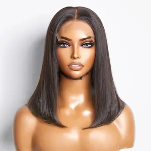 5x5 Closure Asymmetrical Bob Wefted/Open Wig Cap