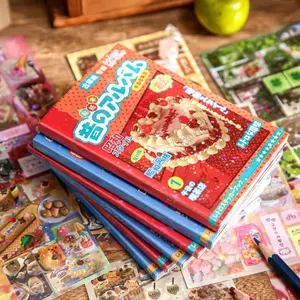Retro Aesthetic Sticker Book Set – 3 Styles, 2 Books per Style, 30 Sheets Each, Manga Style Stickers for Journaling, Scrapbooking & DIY Crafts, TikTokShopHolidayHaul
