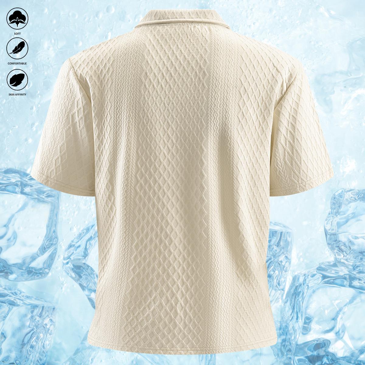 Men's Summer Casual Sports Suit Polo Shirt Short Sleeve and Drawstring Pocket Shorts