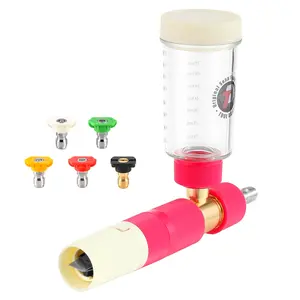 Tool Daily Foam Cannon for Pressure Washer, Original Soap Cannon for Car Wash, 5 Power Washer Nozzle Tips, 1/4 Inch Quick Connect