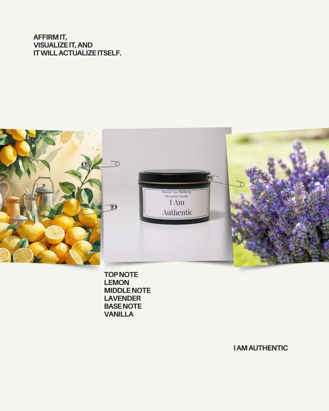 Lemon & Vanilla Scented Candle