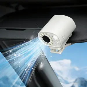 COZOME-Car Clip On Fan with LED Display - 360° Rotation【No cooling effect】, 100 Speeds Adjustable, USB Rechargeable Personal Cooling Fan 1800mAh Battery