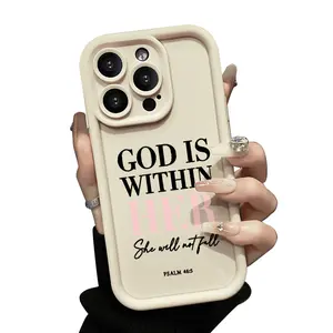 Smartphone Casing Protector Accessories, Shockproof Silicone TPU Bumper Cellphone Cover with Drop Protection for iPhone 16 Pro Max, 15 Plus, 14, 13, 12, 11, XR, XS (Writing Style Design)
