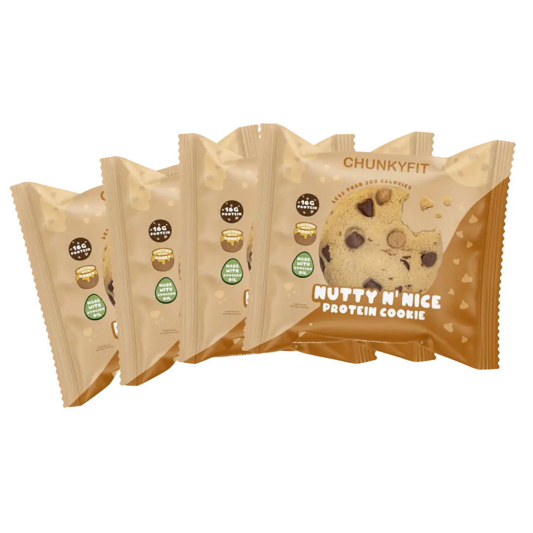 CHUNKYFIT Peanut Butter Chocolate Chip 4-Pack Protein Cookie - 16g Protein & Made with avocado oil