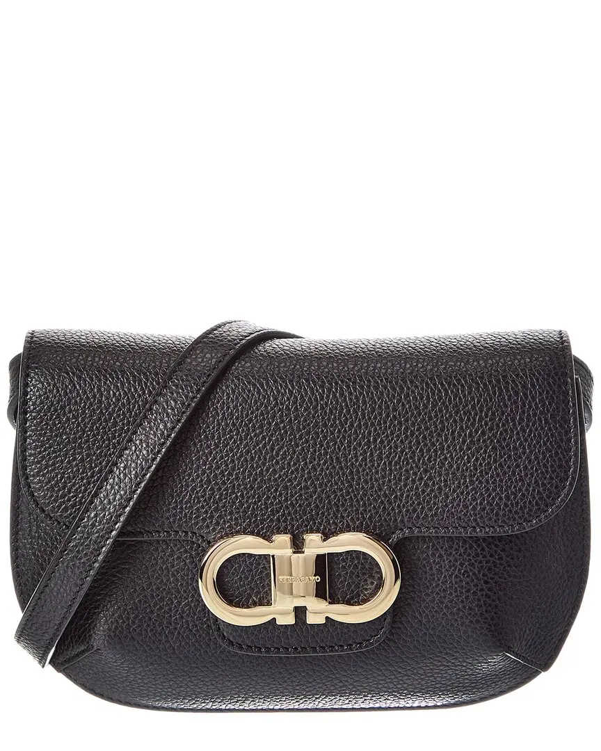 Ferragamo Gancini Leather Shoulder Bag