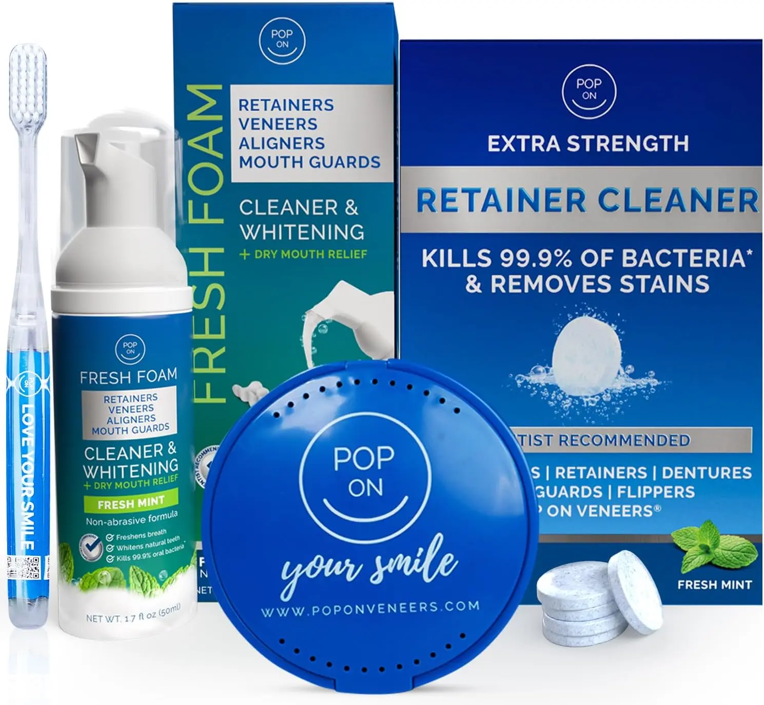 Retainer Bundle Example Retainer Cleaning Bundle by Pop On - 30 Retainer Cleaner Tablets, 1 ...