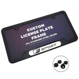Black / Chrome Front or Rear Stainless Steel License Plate Frame Protect Cover Fit F-Sport Decorate Accessories Gifts