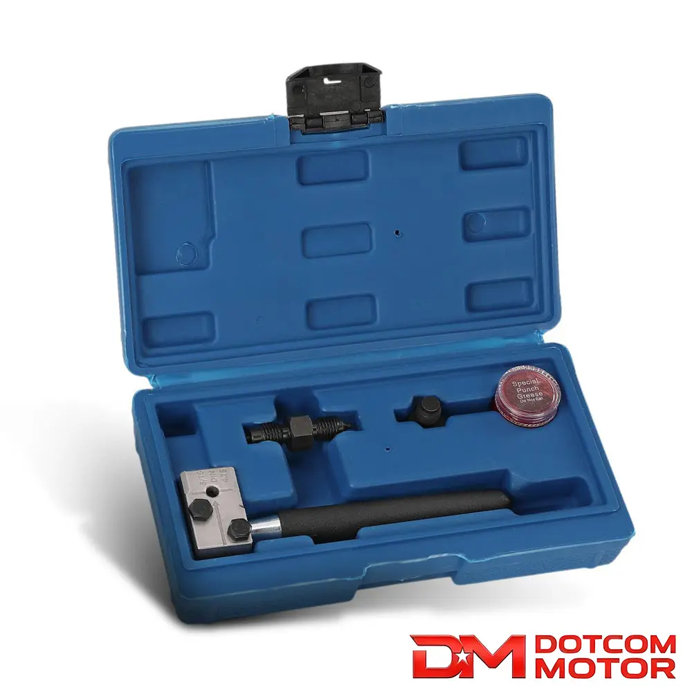 DOTCOM MOTOR Double Flaring Tool Kit w/ Removable Handle for 3/16 inches Brake Pipe 45° Flare