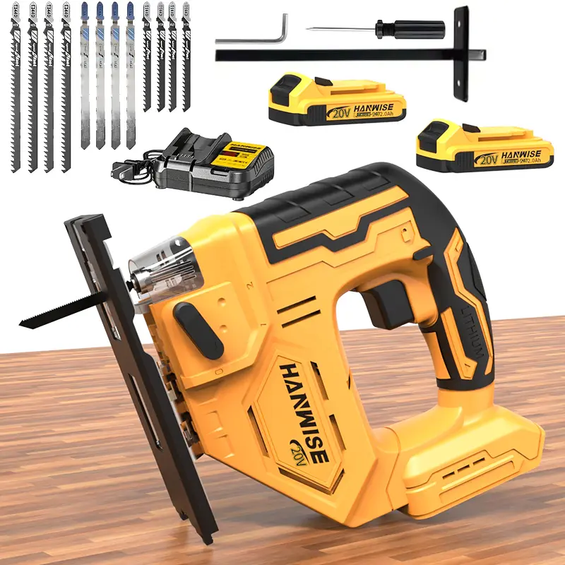 Cordless Jigsaw Compatible with DW 20V Battery, Jig Saw Tool Brushless, 2900RPM, 0°-45°Bevel, 3 Orbital Action,LED Light for Straight/Curve Cuts summervibes Wood Cutting
