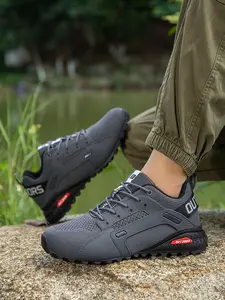 Men's Outdoor Cycling Hiking Shoes, Breathable Low Top Design, PU Fabric Upper, Durable Sole, Secure Laces, Ideal for City Exploration