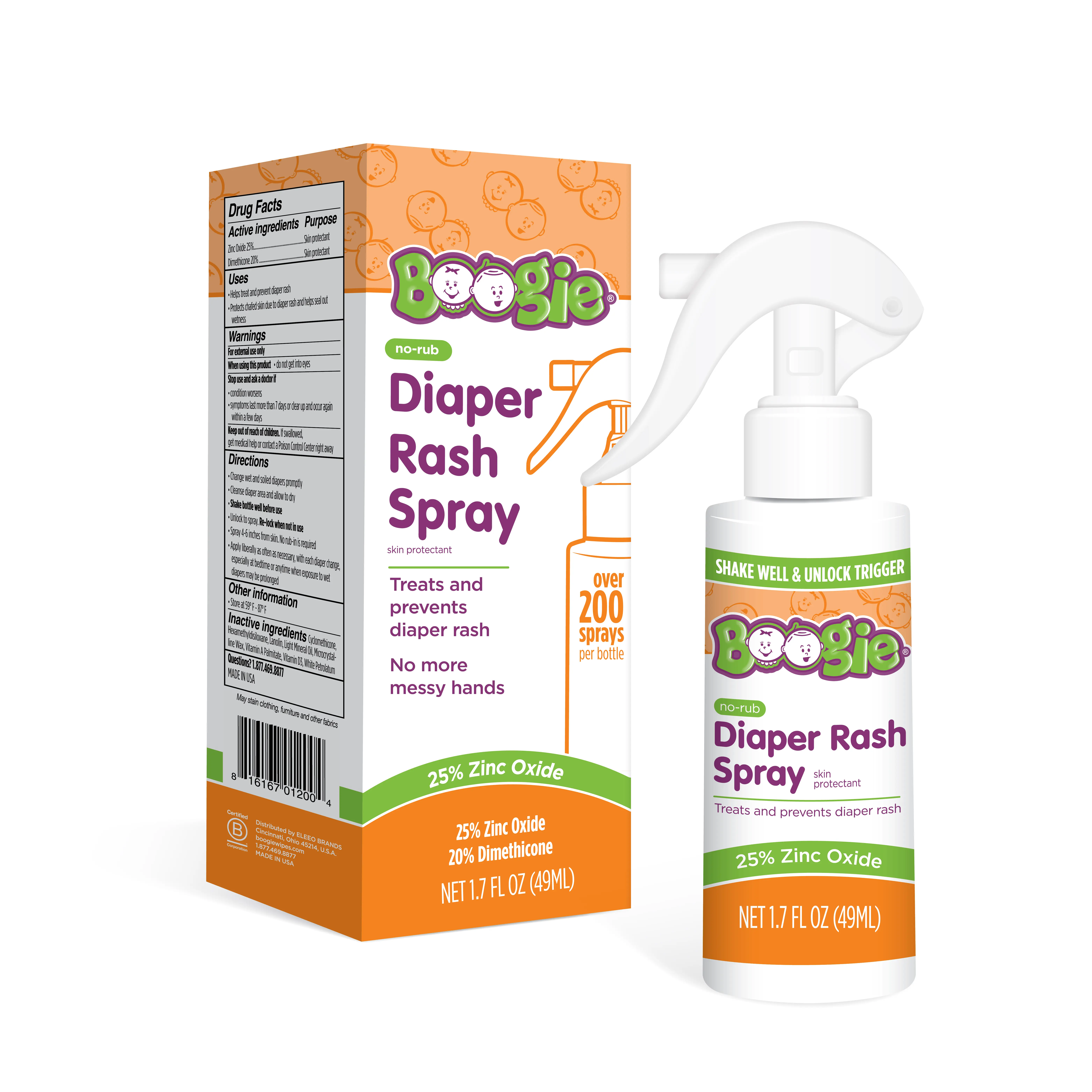 Boogie No-Rub Diaper Rash Spray 1.7 oz – Touch-Free Zinc Oxide Protection for Sensitive Baby Skin (200+ Sprays) Boogie No-Rub Diaper Rash Spray 1.7 oz – Touch-Free Zinc Oxide Protection for Sensitive Baby Skin (200+ Sprays)