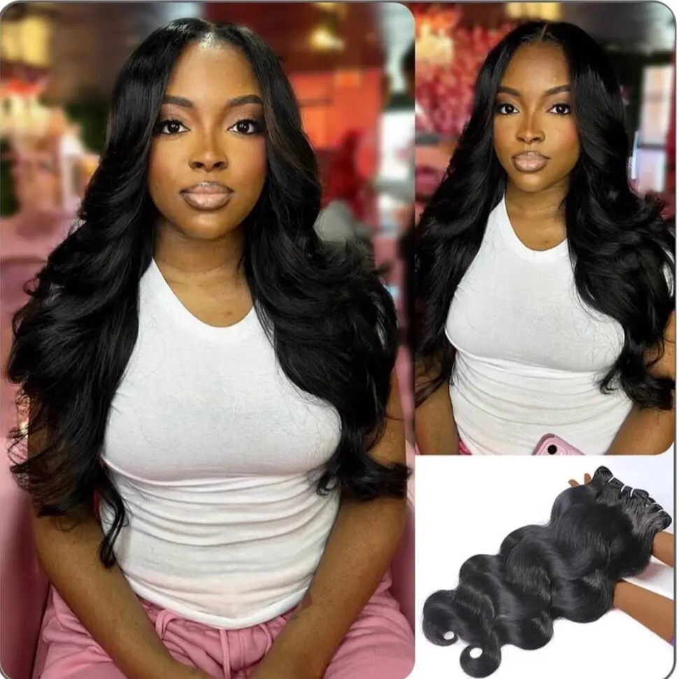 [Wequeen] Budget Friendly 10A Grade Brazilian Virgin 100% Human Hair Straight Body Wave Quick Weave Sew in/Glue in Viral Hair Bundles
