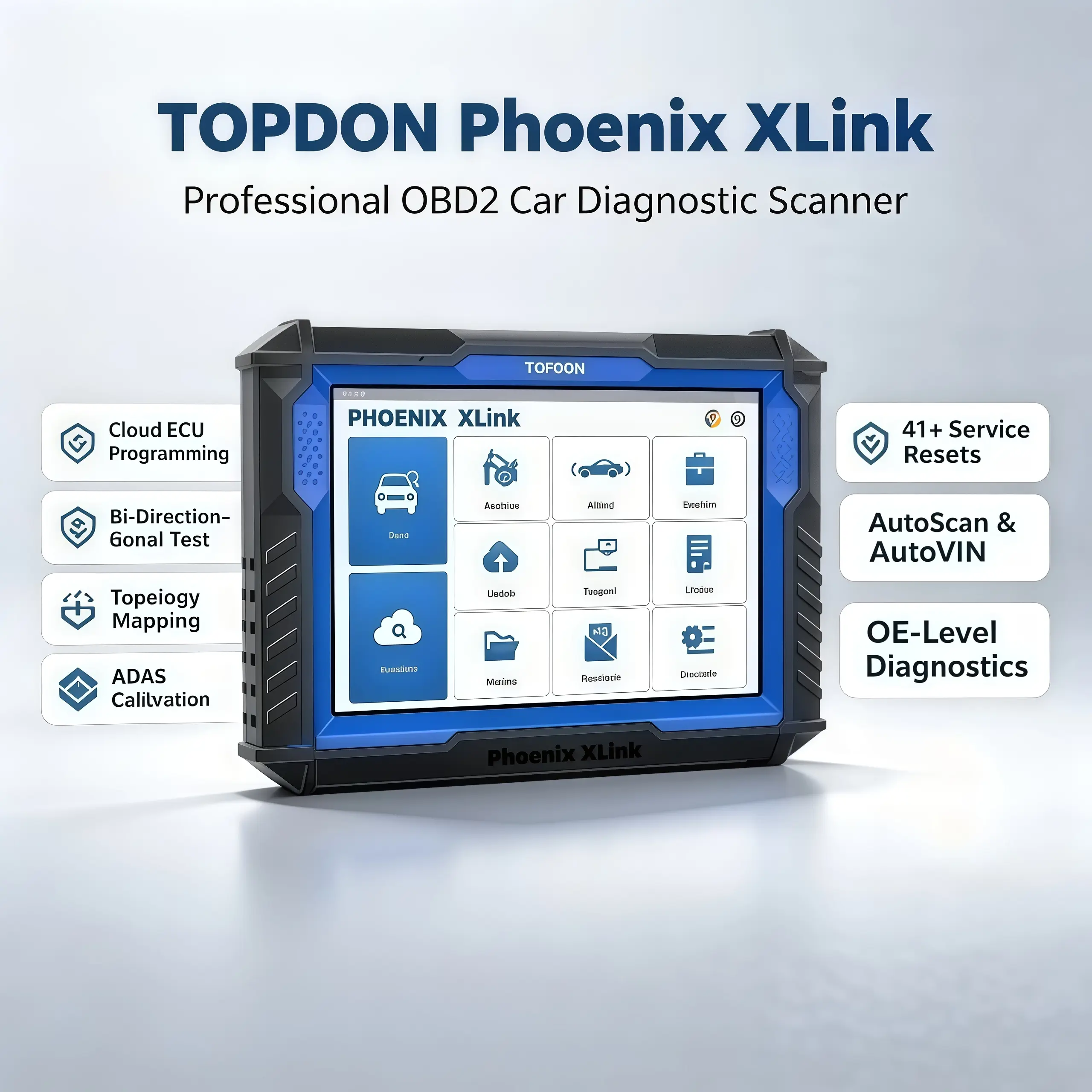2026 TOPDON Phoenix XLink Car OBD2 Diagnostic All System E*CU Programming Vehicle topdon bidirectional scan tool Full Systems OBD2 Automotive Scanner Car Relay Tester Car Voltage Tester Alternator Tester Actuation Test