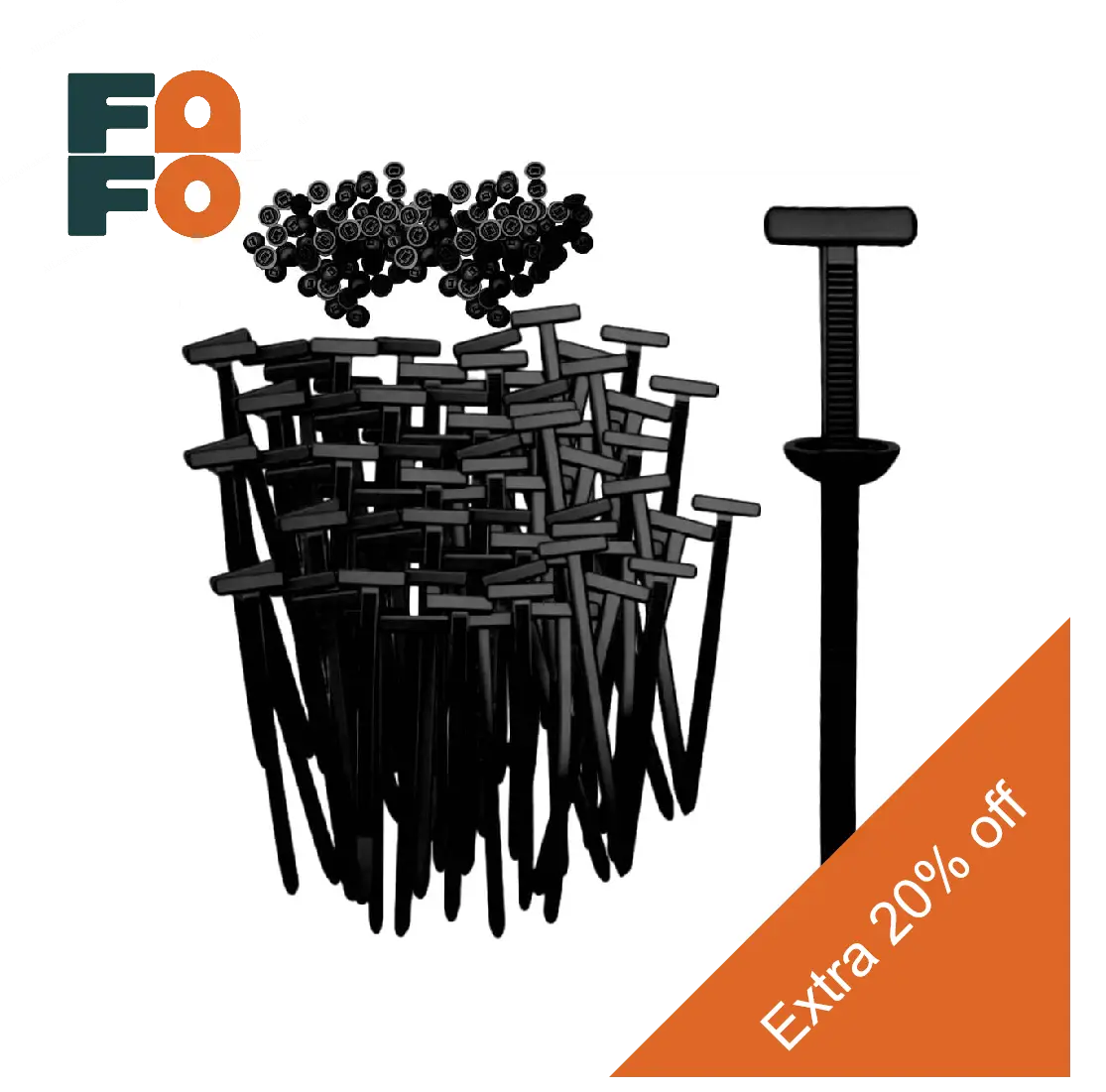 50Pcs Nylon Universal Cable Tie Buckle, Heavy Duty Self-Locking Nylon Zip Ties Holder, Multipurpose Plastic Cable Ties Tool for Car Daily Repair