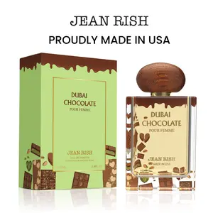Jean Rish Viral Dubai Chocolate, Eau De Parfum (3.4 Fl Oz / 100ml) Unisex Gourmand Perfume, with Rich Pistachio Creme, Dark Chocolate Ganache & Creamy Vanilla, Made in USA