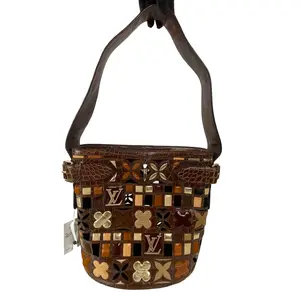 Pre-owned Louis Vuitton leather Tote Bags Patchwork Sac Plat Les Extraordinair with charm