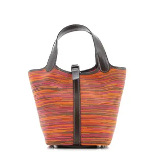 Pre-owned HERMÈS material Bucket Bags Hermes Picotin Bag Vibrato PM by Rebag