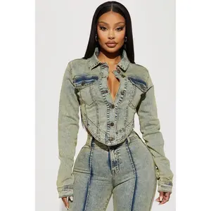 Vittoria Tinted Denim Trucker Jacket - Light Wash X