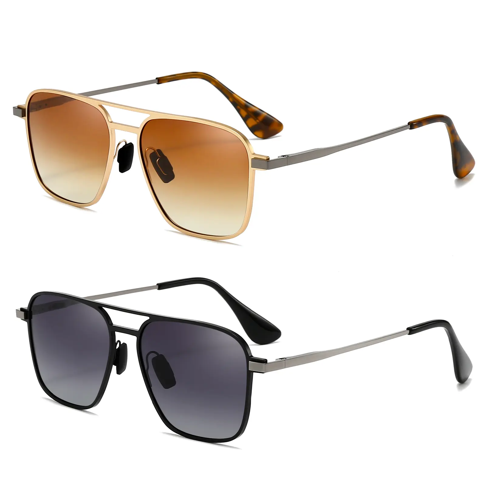 Gold Brown+Black Gray Gradient