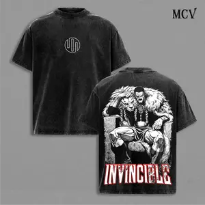 Thragg Invincible Graphic Tee Vintage Washed Shirt Unisex Streetwear Anime Shirt Viltrumite King Thragg Design Invincible Comic T Shirt Gift for Fans