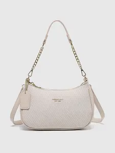 Vintage Fashion Crossbody Bag, Women's Solid Color PU Leather Shoulder Bag, Embossed Print Multi-Functional Handbag with Adjustable Strap, Elegant Embossed Bag