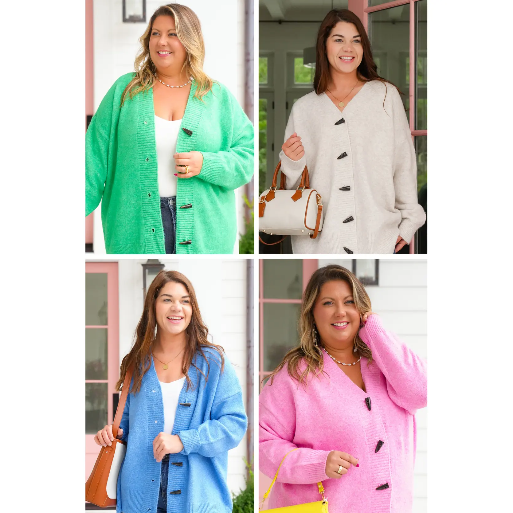 Long Sleeve Toggle Button Down Cardigan