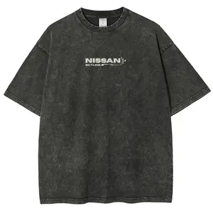 Vintage JDM Sports Car Skyline Graphic Washed Denim T-Shirt |   Streetwear Oversized Tee for Men, Perfect for Vacation & Casual Outfits