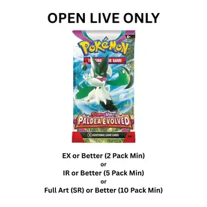 Pull-Til-You-Win Paldea Evolved Pack ((EX or Better) or (IR or Better) or (SR or Better)) English Pokemon Trading Card Game Booster Pack (10 Cards Per Pack)