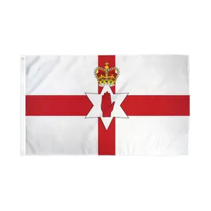 Northern Ireland Flag, 2x3ft Dye Subbed Polyester Print Banners for Home, Festive & Party Backdrop Use